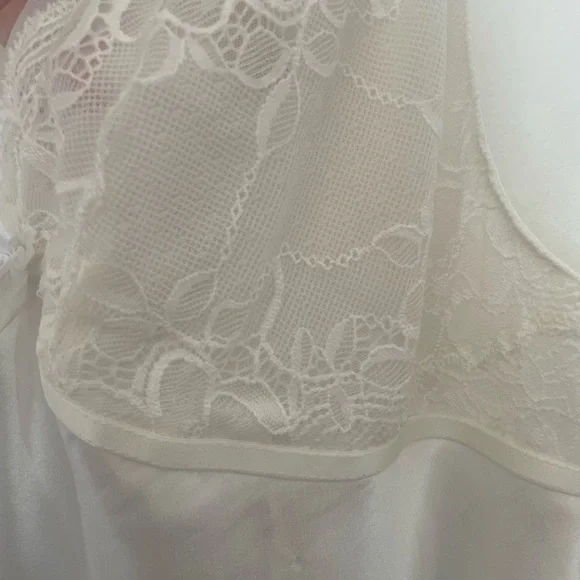 Oscar De La Renta Pink Label white midi nightgown lace bridal wedding - Picture 3 of 6